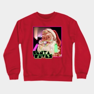 Santa Raves Christmas funny PLUR Rave Olde Saint Nick Raver design Crewneck Sweatshirt